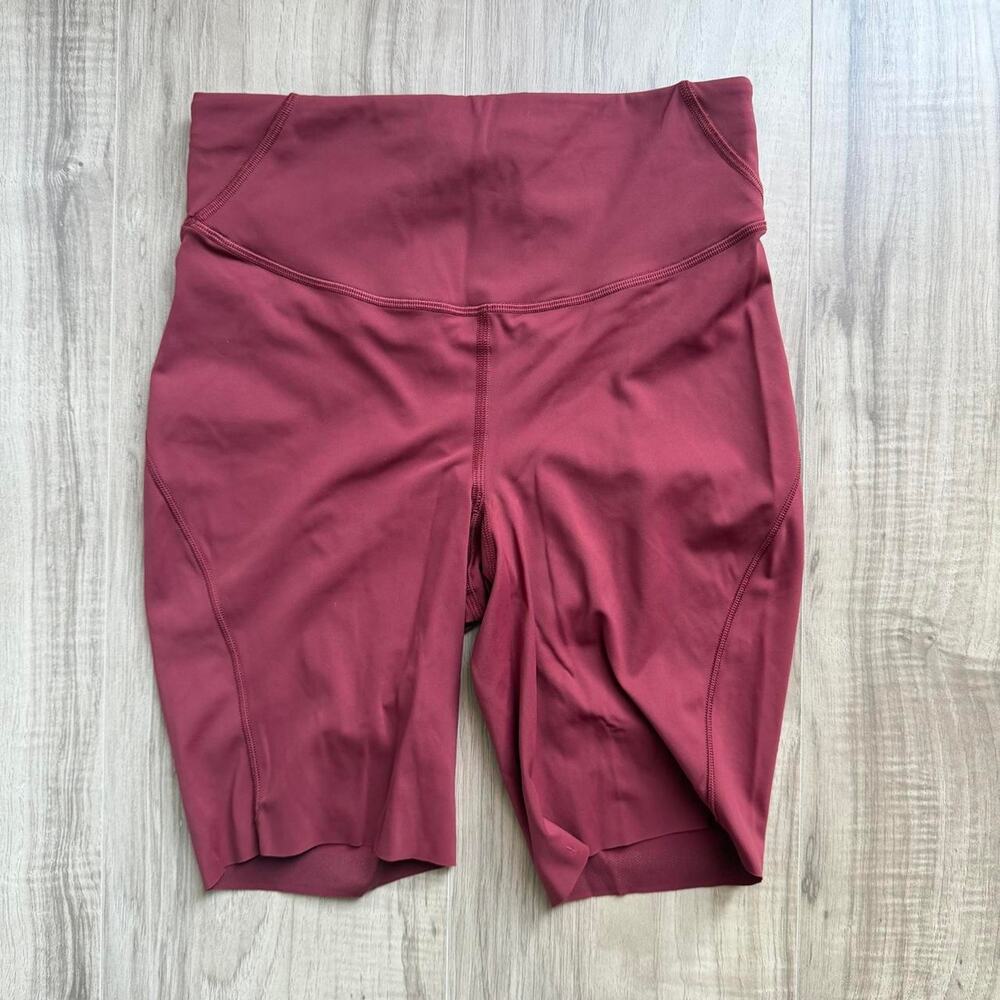 Lululemon High Rise Biker Shorts Burgundy Size 6